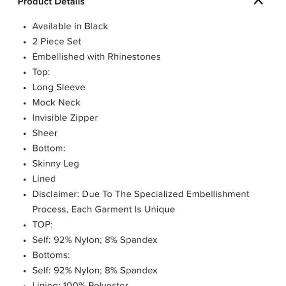 New with tags crop long sleeve top and pants. - Picture 8 of 9